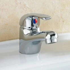 Vellamo Echo Single Lever Chrome Basin Tap & Waste -Vado Sale Store echo basin mixer closed lifestyle