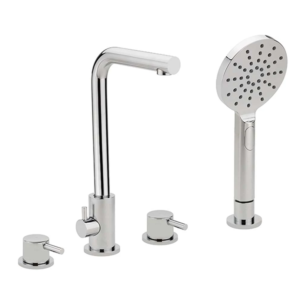 Sagittarius Ergo Lever 4 Hole Flat Spout Bath Mixer Tap With Shower Handset 3 Sagittarius Ergo Lever 4 Hole Flat Spout Bath Mixer Tap With Shower Handset
