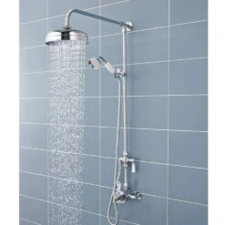 Butler & Rose Eliza Traditional Shower Valve & Rigid Riser Kit -Vado Sale Store eliza traditional shower riser kit lifestyle 2