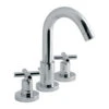 Vado Elements Water 3 Hole Basin Mixer With Pop-Up Waste