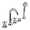 Vado Elements Water 5 Hole Bath Shower Mixer With Shower Kit -Vado Sale Store elw 135 3 4