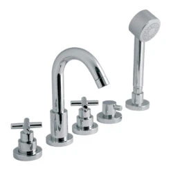 Vado Elements Water 5 Hole Bath Shower Mixer With Shower Kit