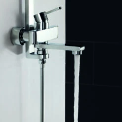 Flova Essence Manual Shower Column With Handset, Overhead Shower & Diverter Bath Spout -Vado Sale Store essence pic 5