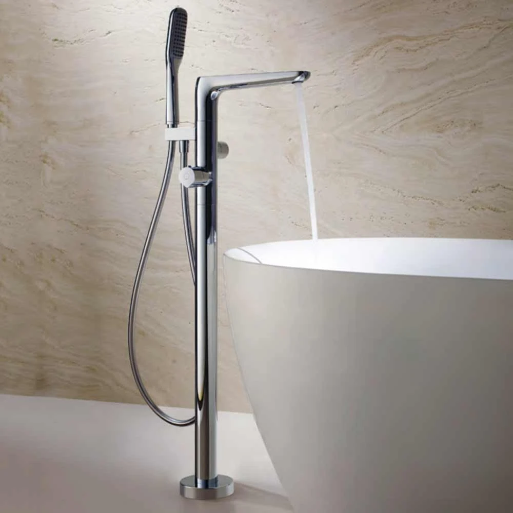Flova Allore Thermostatic Floorstanding Bath Shower Mixer With Handset Kit 3 Flova Allore Thermostatic Floorstanding Bath Shower Mixer With Handset Kit