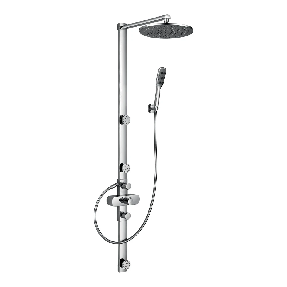 Flova Allore Thermostatic Shower Column With Handset, Body Jets & Overhead Shower 4 Flova Allore Thermostatic Shower Column With Handset, Body Jets & Overhead Shower - Image 2