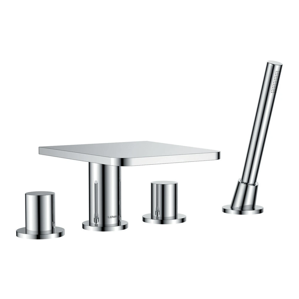 Flova Annecy 4 Hole Waterfall Bath Shower Mixer With Pull Out Handset Kit 3 Flova Annecy 4 Hole Waterfall Bath Shower Mixer With Pull Out Handset Kit