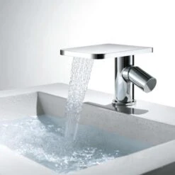 Flova Annecy Waterfall Mono Basin Mixer With Clicker Waste
