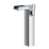 Flova Cascade Tall Waterfall Mono Basin Mixer With Clicker Waste