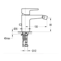 Flova Dekka Mono Bidet Mixer With Clicker Waste -Vado Sale Store flova debid tech