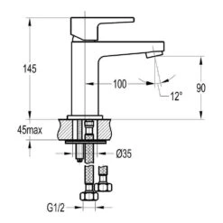 Flova Dekka Cloakroom Mono Basin Mixer With Clicker Waste 7 Flova Dekka Cloakroom Mono Basin Mixer With Clicker Waste -Vado Sale Store flova desbas tech