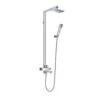 Flova Essence Manual Shower Column With Handset, Overhead Shower & Diverter Bath Spout