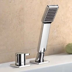 Flova Essence 5 Hole Deck Mounted Bath & Shower Mixer With Pull Out Handset 8 Flova Essence 5 Hole Deck Mounted Bath & Shower Mixer With Pull Out Handset -Vado Sale Store flova essence 5 hole deck mounted bath shower mixer pullout handshower