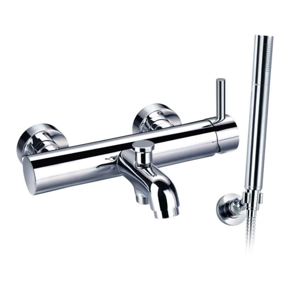 Flova Levo Wall Mounted Single Lever Bath Shower Mixer With Handset Kit 3 Flova Levo Wall Mounted Single Lever Bath Shower Mixer With Handset Kit
