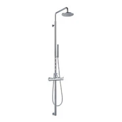Flova Levo Complete Thermostatic Shower Set With Overhead Shower, Handset Kit & Body Jets