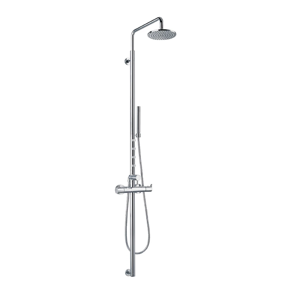 Flova Levo Complete Thermostatic Shower Set With Overhead Shower, Handset Kit & Body Jets 3 Flova Levo Complete Thermostatic Shower Set With Overhead Shower, Handset Kit & Body Jets