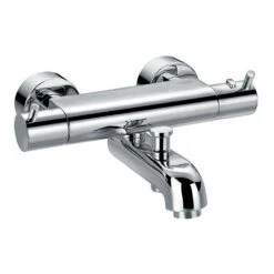 Flova Levo Exposed Thermostatic Wall Mounted Bath Shower Mixer