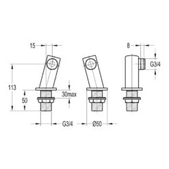 Flova Levo Deck Leg Set 7 Flova Levo Deck Leg Set -Vado Sale Store flova size drawing lvls