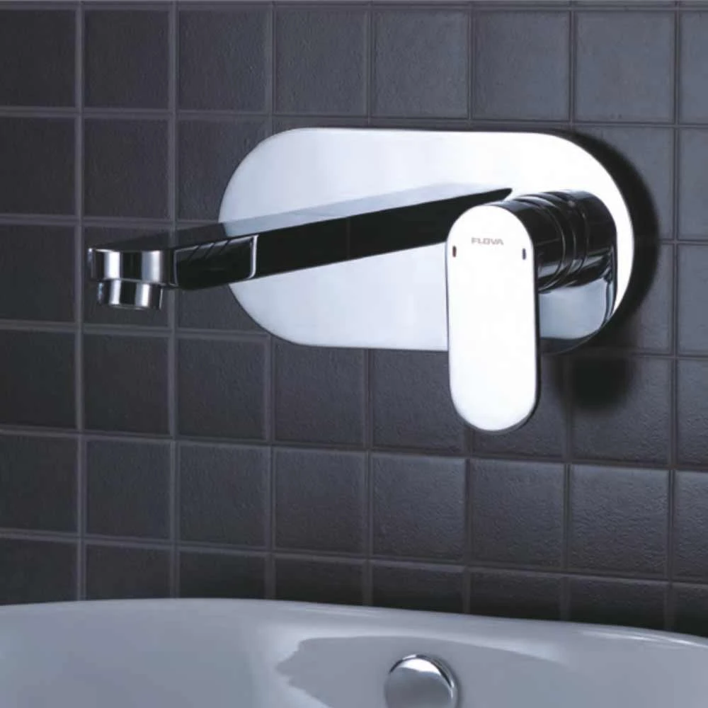 Flova Smart Wall Mounted Concealed Basin Mixer Tap With Clicker Waste 3 Flova Smart Wall Mounted Concealed Basin Mixer Tap With Clicker Waste