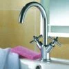 Flova XL Twin Crosshead Handle Basin Mixer Tap With Clicker Waste 2 Flova XL Twin Crosshead Handle Basin Mixer Tap With Clicker Waste -Vado Sale Store flova xlbas detail