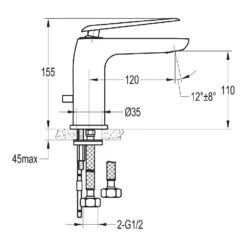 Flova Allore Mono Basin Mixer With Clicker Waste -Vado Sale Store flovaallore albas tech