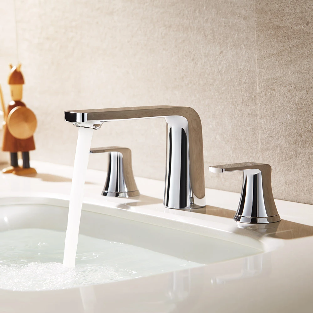 Flova Fusion 3 Hole Basin Mixer With Clicker Waste 3 Flova Fusion 3 Hole Basin Mixer With Clicker Waste