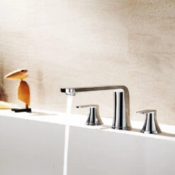 Flova Fusion 3 Hole Deck Mounted Bath Mixer Tap
