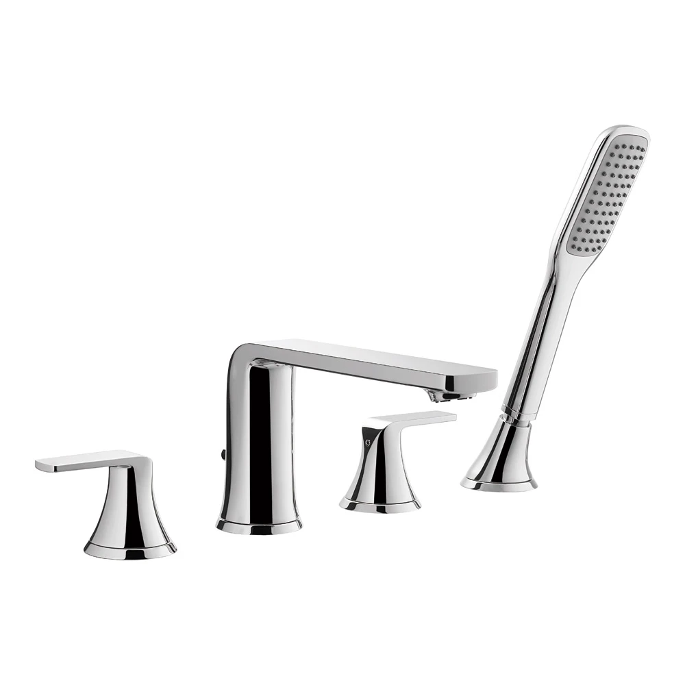 Flova Fusion 4 Hole Deck Mounted Bath Shower Mixer With Pull Out Handset 5 Flova Fusion 4 Hole Deck Mounted Bath Shower Mixer With Pull Out Handset - Image 3