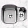 Caple Form 1.5 Bowl Undermount Satin Stainless Steel Sink & Waste Kit - Reversible - 590 X 450mm -Vado Sale Store form150uni cutout