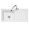 Caple Foxboro 1 Bowl White Ceramic Kitchen Sink With Reversible Drainer - 1000 X 500mm -Vado Sale Store fox100 cutout