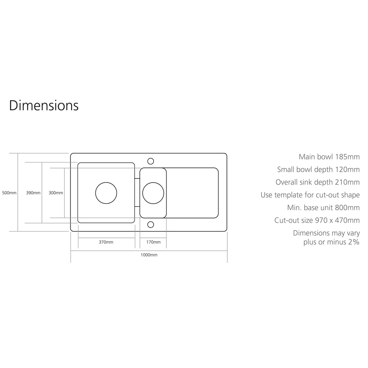 Caple Foxboro 1.5 Bowl White Ceramic Kitchen Sink With Reversible Drainer - 1000 X 500mm 5 Caple Foxboro 1.5 Bowl White Ceramic Kitchen Sink With Reversible Drainer - 1000 X 500mm - Image 3