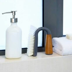 Full Circle Grunge Buster Grout & Tile Brush - Grey 15 Full Circle Grunge Buster Grout & Tile Brush - Grey -Vado Sale Store full circle freestanding grout tile brush grey