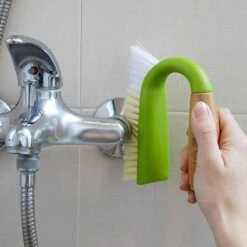 Full Circle Grunge Buster Grout & Tile Brush - Green -Vado Sale Store full circle multifunction bathroom brush green