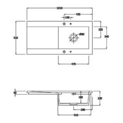 Butler & Rose Dream White Ceramic Fireclay Single Bowl Kitchen Sink With Reversible Drainer & Waste Kit - 1010mm X 510mm 13 Butler & Rose Dream White Ceramic Fireclay Single Bowl Kitchen Sink With Reversible Drainer & Waste Kit - 1010mm X 510mm -Vado Sale Store gourmet dream 1 bowl sink spec