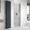 Harbour Alchemy 8mm Easy Clean Hinged Shower Door 700mm & Side Panel 900mm -Vado Sale Store harbour alchemy 8mm hinged shower door lifestyle