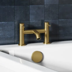 Harbour Clarity Brushed Brass Deck Mounted Bath Filler