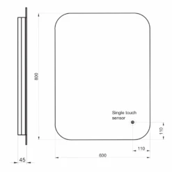Harbour Clarity LED Bathroom Mirror With Demister Pad - 800 X 600mm 11 Harbour Clarity LED Bathroom Mirror With Demister Pad - 800 X 600mm -Vado Sale Store harbour clarity demister led mirror 600x1200 tech