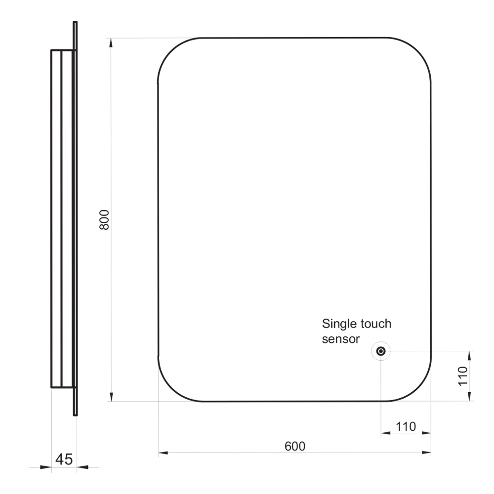 Harbour Clarity LED Bathroom Mirror With Demister Pad - 800 X 600mm 7 Harbour Clarity LED Bathroom Mirror With Demister Pad - 800 X 600mm - Image 5
