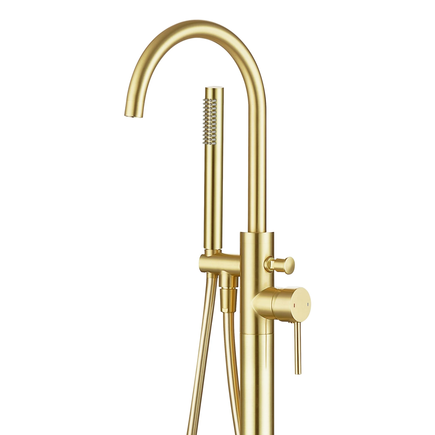 Harbour Clarity Floorstanding Bath Shower Mixer - Brushed Brass 4 Harbour Clarity Floorstanding Bath Shower Mixer - Brushed Brass - Image 2