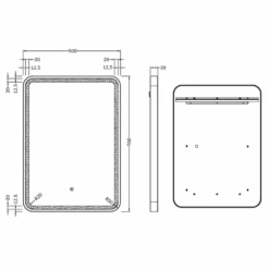 Harbour Clarity LED Illuminated Brushed Brass Framed Mirror With Demister Pad - 500 X 700mm 21 Harbour Clarity LED Illuminated Brushed Brass Framed Mirror With Demister Pad - 500 X 700mm -Vado Sale Store harbour clarity led illuminated mirror brushed brass 500 700 tech