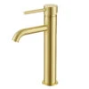 Harbour Clarity Tall Basin Mixer Tap - Brushed Brass -Vado Sale Store harbour clarity tall basin tap brushed brass cutout v2