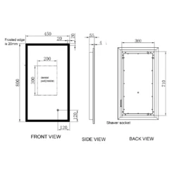 Harbour Glow LED Mirror With Demister Pad & Infrared Touch Button - 450 X 800mm 13 Harbour Glow LED Mirror With Demister Pad & Infrared Touch Button - 450 X 800mm -Vado Sale Store harbour glow led mirror 450x800mm with shaver socket tech