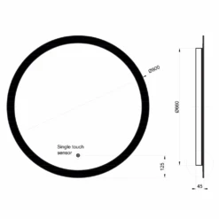 Harbour Glow Round LED Bathroom Mirror With Demister Pad - 800mm -Vado Sale Store harbour glow round led mirror 800mm tech