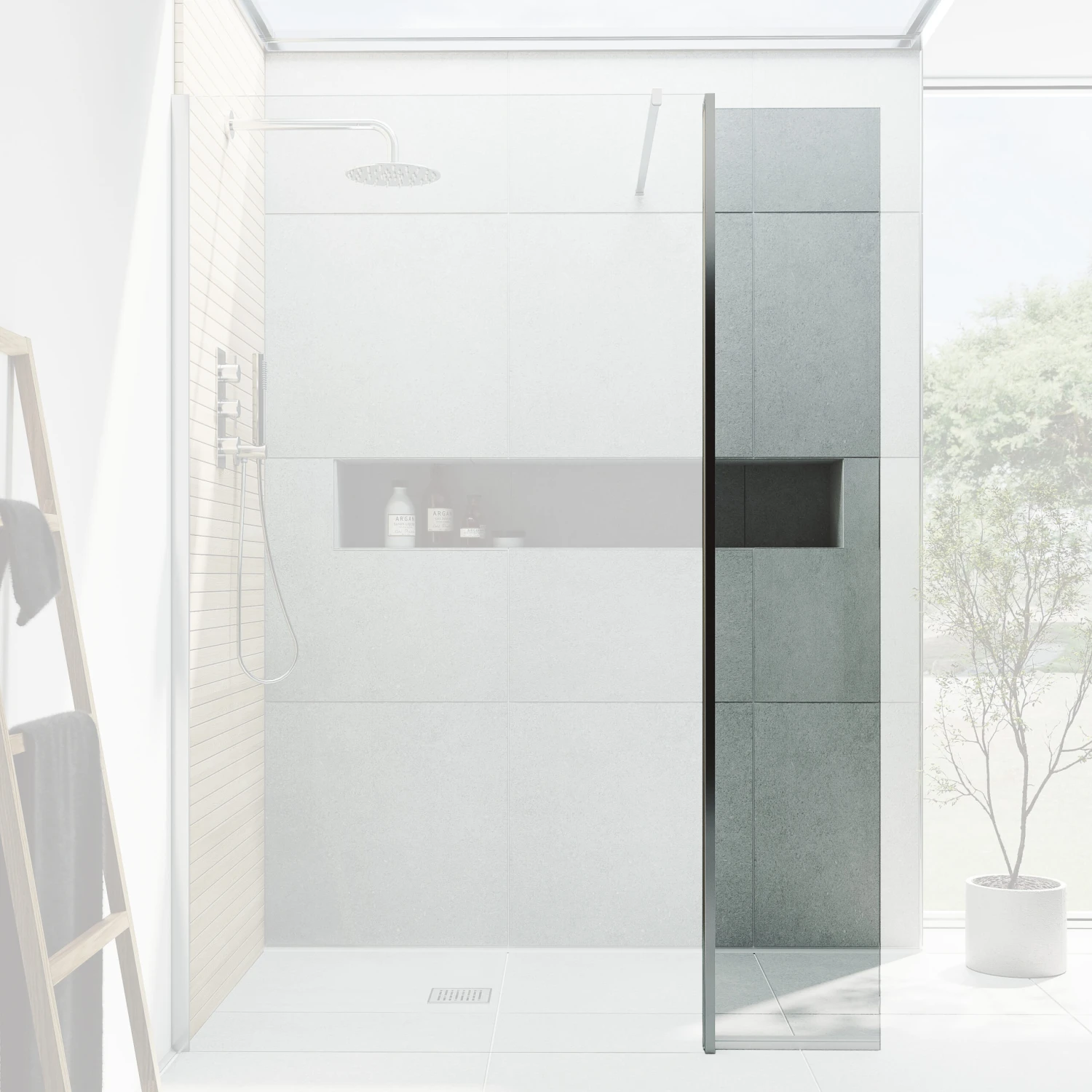Harbour I10 400mm Hinged Return 10mm Panel For Harbour I10 Wetroom Panels - Chrome 4 Harbour I10 400mm Hinged Return 10mm Panel For Harbour I10 Wetroom Panels - Chrome - Image 2