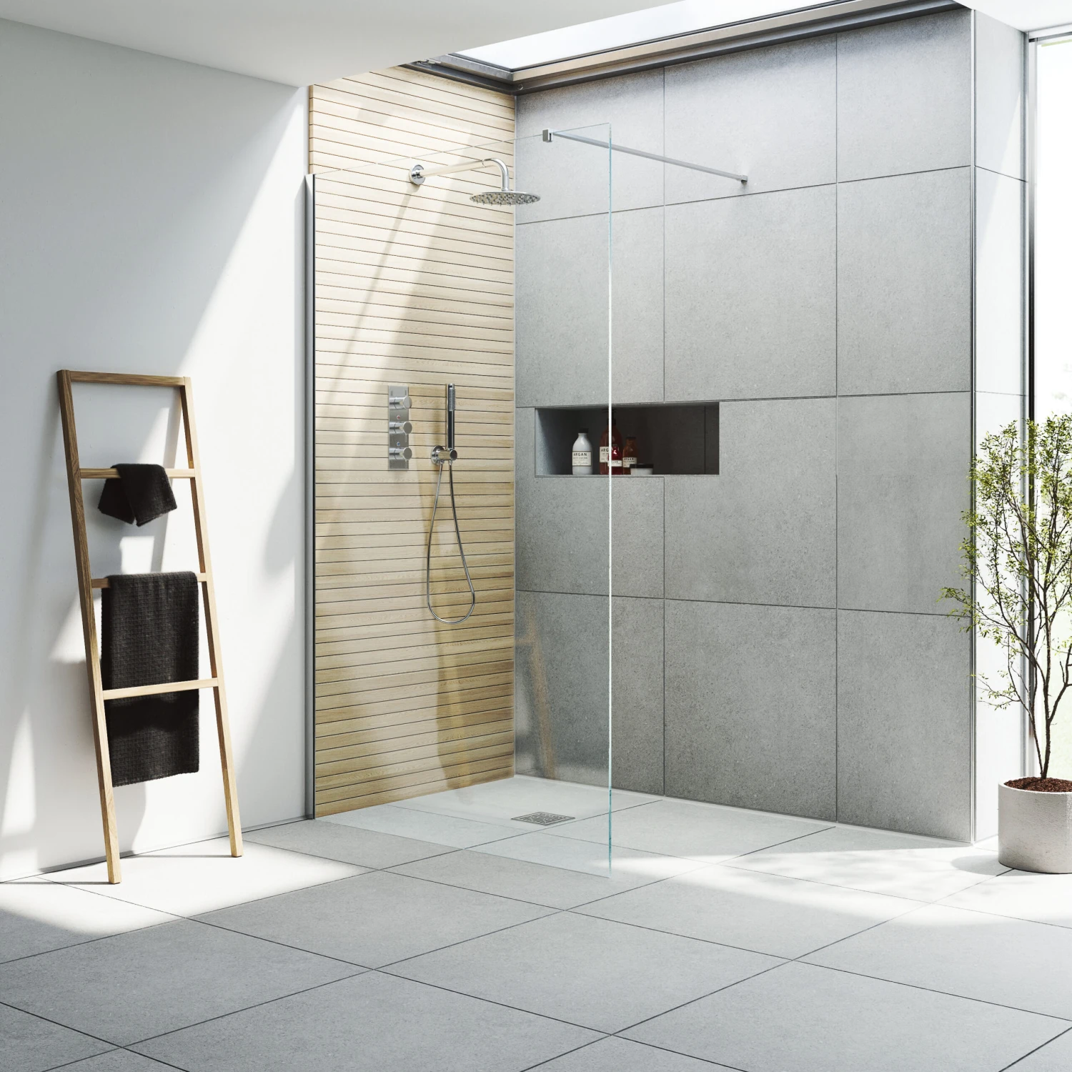 Harbour I10 10mm Easy Clean 2m Tall 1100mm Wetroom Panel - Chrome 10 Harbour I10 10mm Easy Clean 2m Tall 1100mm Wetroom Panel - Chrome - Image 8