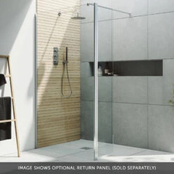 Harbour I10 10mm Easy Clean 2m Tall 1100mm Wetroom Panel - Chrome 15 Harbour I10 10mm Easy Clean 2m Tall 1100mm Wetroom Panel - Chrome -Vado Sale Store harbour i10 shower panel with return panel chrome banner 2