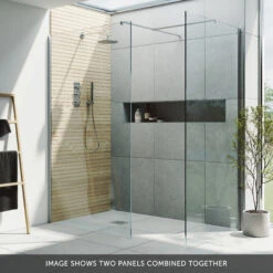 Harbour I10 10mm Easy Clean 2m Tall 1100mm Wetroom Panel - Chrome 16 Harbour I10 10mm Easy Clean 2m Tall 1100mm Wetroom Panel - Chrome -Vado Sale Store harbour i10 two panel shower enclosure chrome banner 2
