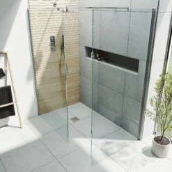 Harbour I10 10mm Easy Clean 2m Tall Wetroom 2 Panel Pack 700mm & 700mm - Chrome -Vado Sale Store harbour i10 two panel shower enclosure chrome top
