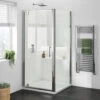 Harbour I6 Easy Clean 6mm Pivot 700mm Shower Door & 700mm Side Panel -Vado Sale Store harbour i6 easyclean pivot shower door side panel lifestyle1