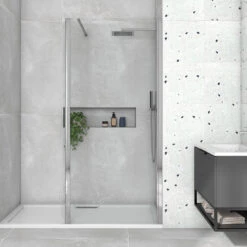 Harbour I8 8mm 2m Tall Easy Clean 700mm Wetroom Panel & Flipper Return Panel 12 Harbour I8 8mm 2m Tall Easy Clean 700mm Wetroom Panel & Flipper Return Panel -Vado Sale Store harbour i8 8mm 2m tall easy clean wetroom panel flipper return panel lifestyle2
