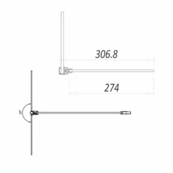 Harbour I8 8mm 2m Tall Easy Clean 700mm Wetroom Panel & Flipper Return Panel 16 Harbour I8 8mm 2m Tall Easy Clean 700mm Wetroom Panel & Flipper Return Panel -Vado Sale Store harbour i8 8mm flipper panel drawing 1